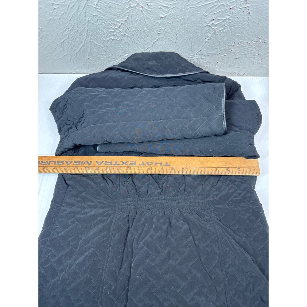 Relativity Womens Black Quilted Jacket Snap‎ Closure Collared Size Medium - Picture 5 of 5